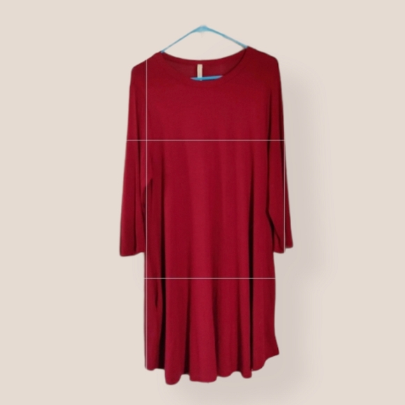 Bellamie Dresses & Skirts - Bellamie Merlot Rayon Dress